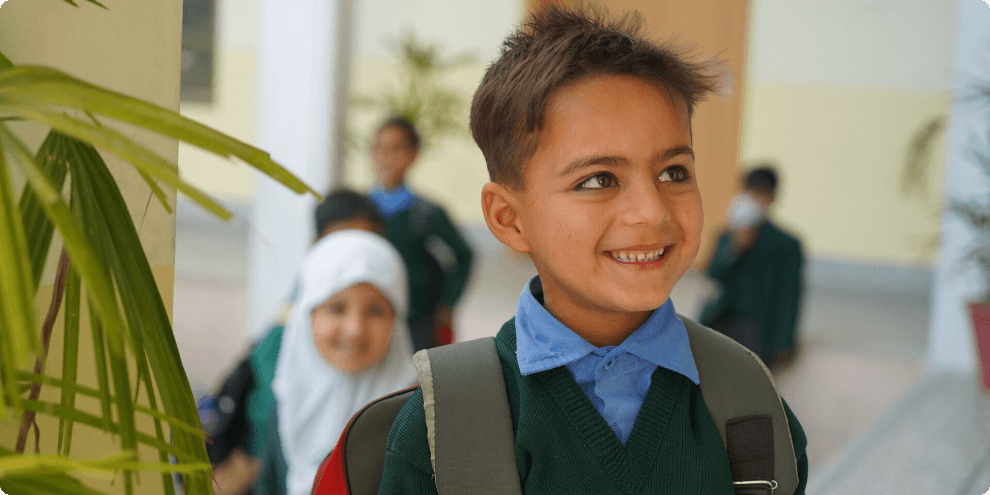 Child going to school
